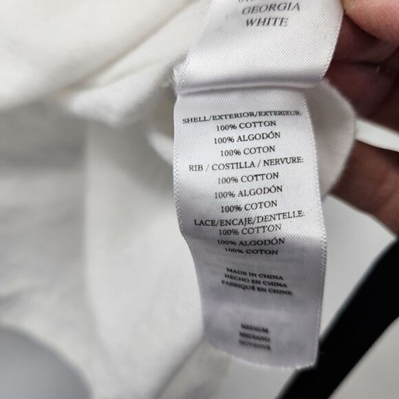 Rails white tshirt with eyelet flutter sleeve - Picture 3 of 7